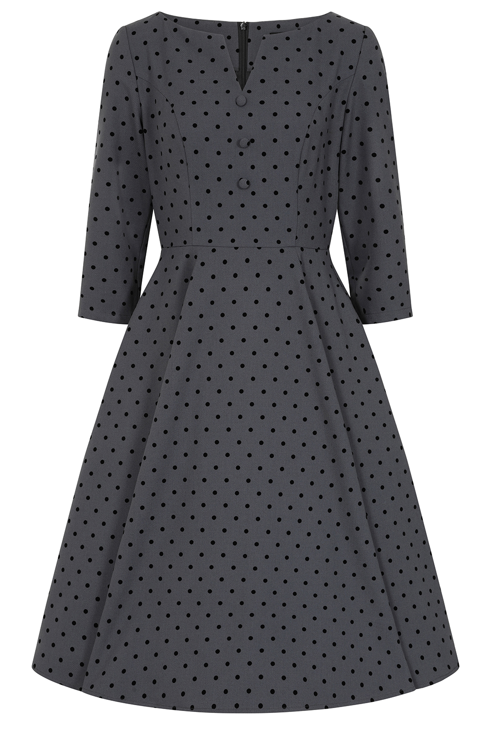 Margaret Polka Dot Swing Dress in Extended Sizing
